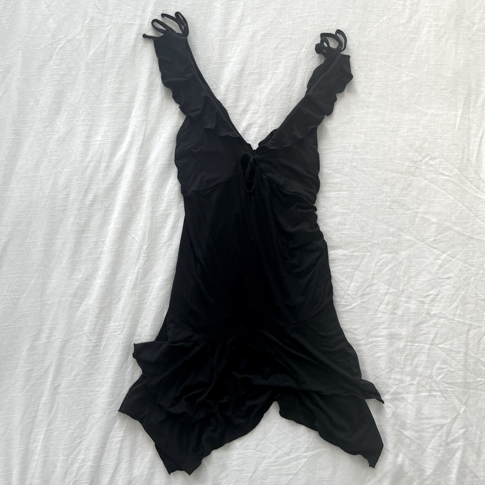 Asymmetric ruffle tank dress ➿